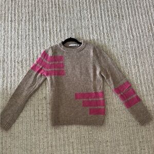 & Other Stories Pink and Brown Wool Sweater